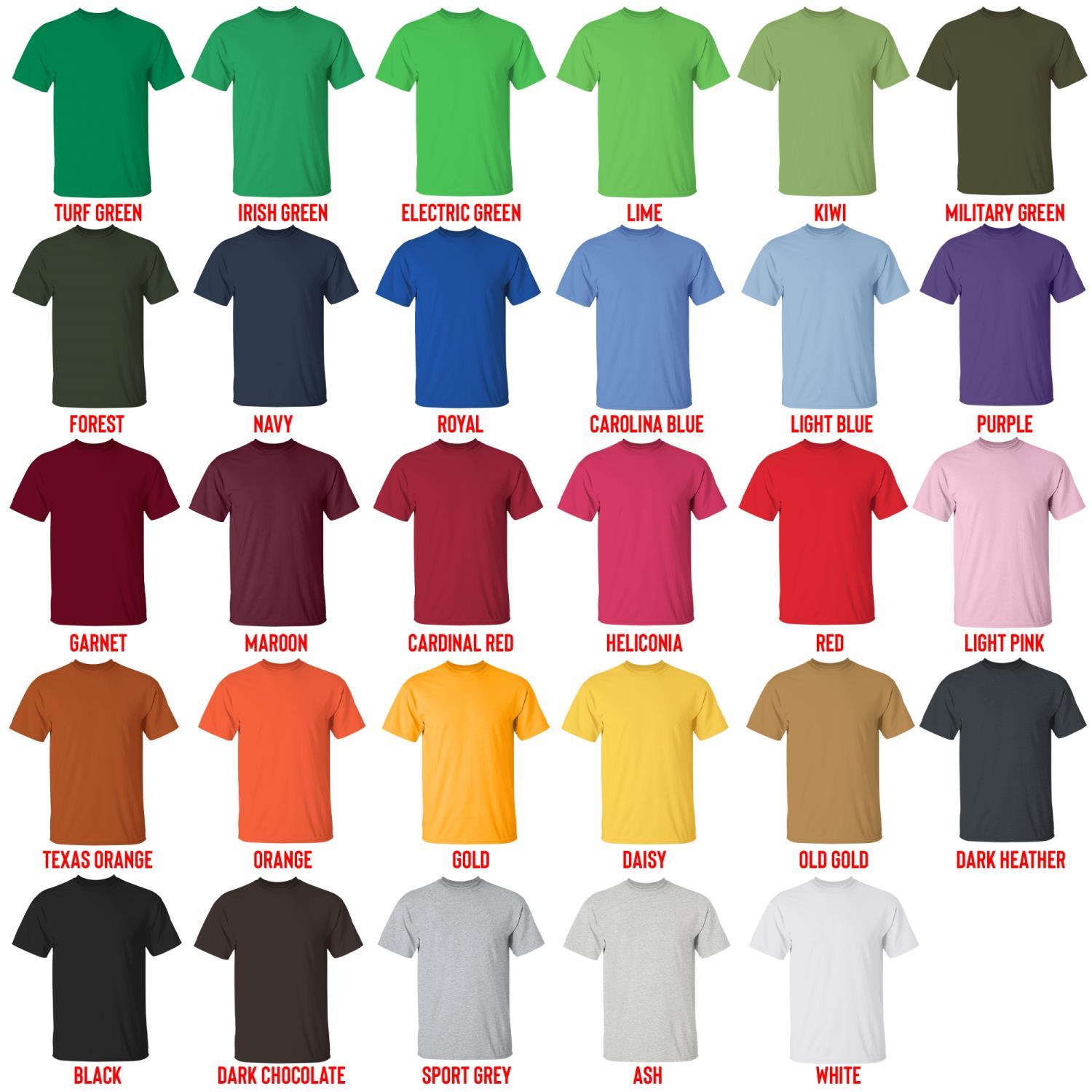 t shirt color chart - Dark Souls UK Store